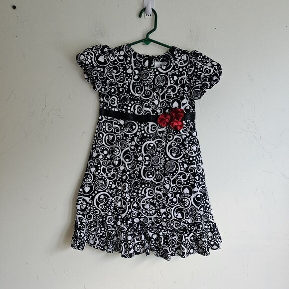 Hanna Andersson Heart Scroll Dress Girls Size 110 (Approx. 5 Years) - Picture 2 of 9
